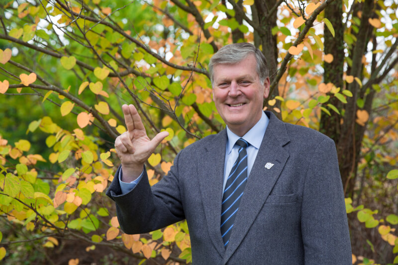 The initiative included a social media campaign, #GreenUpGR, in which President Haas participated.