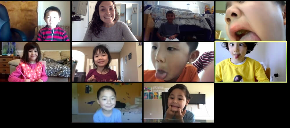 Zoom photo of Kinder Class.