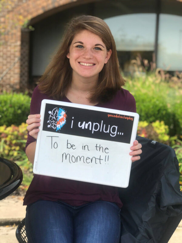 Students shared reasons why they unplug from technology during the first Unplugged in 2018.