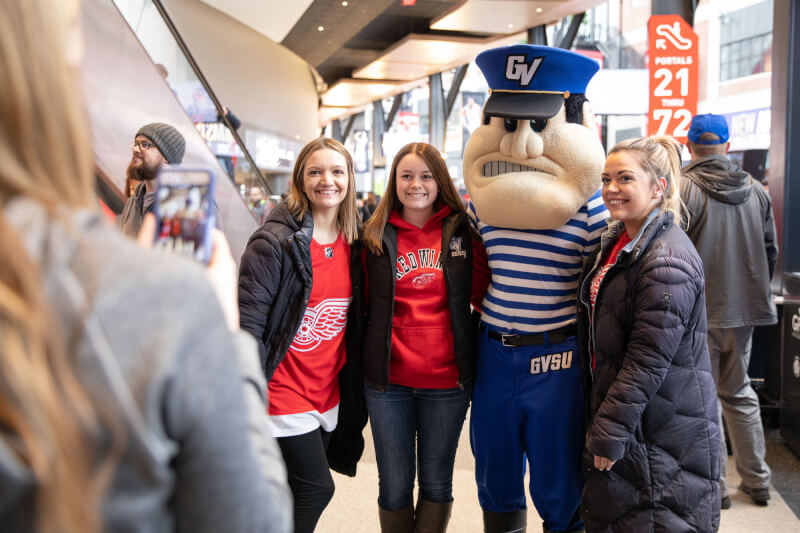 More than 700 members of the GVSU community attended GVSU Night at the February 24 Red Wings game in Detroit.