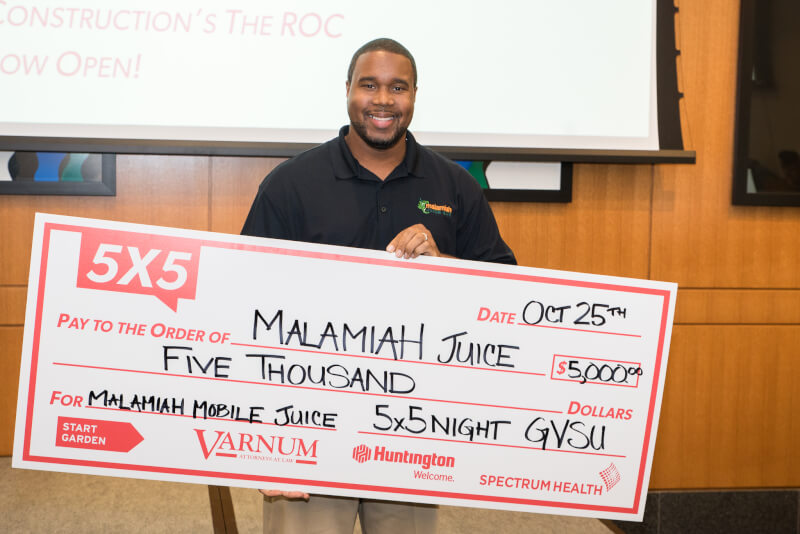 Jermale Eddie, owner of Malamiah Juice Bar in Grand Rapids