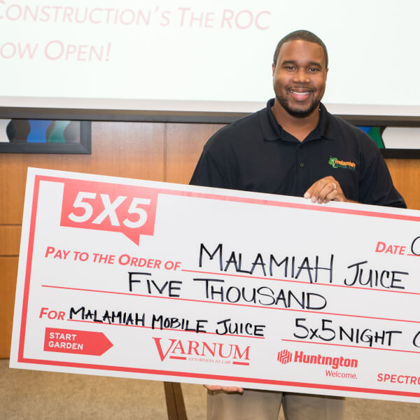 Jermale Eddie, owner of Malamiah Juice Bar in Grand Rapids