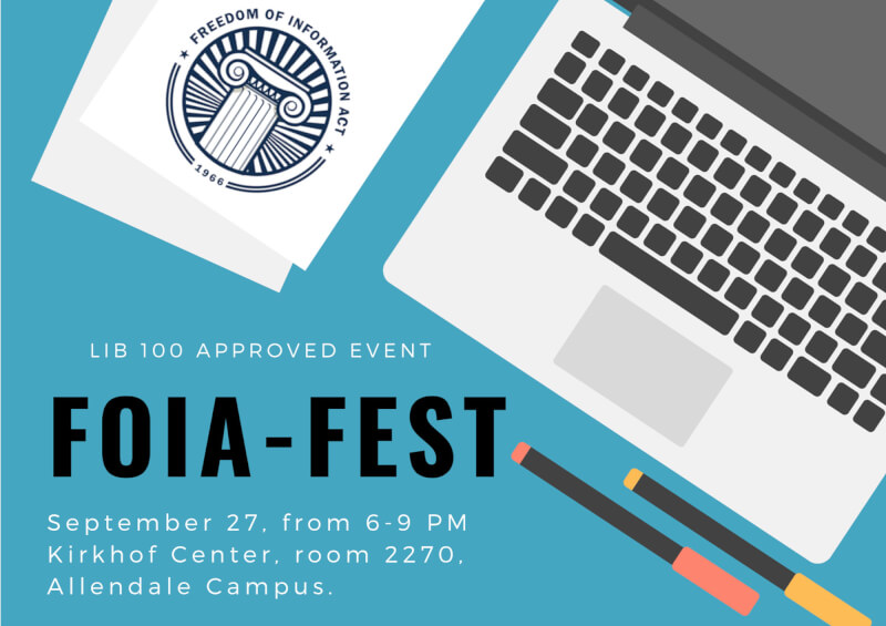 FOIA-Fest graphic with event information