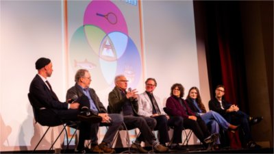 Panelists discuss three decades of the Summer Film Project during its 30th anniversary celebration at Wealthy Theatre on April 30, 2026. The event also featured a retrospective film highlighting past productions.