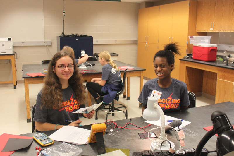 Students participating in an activity.