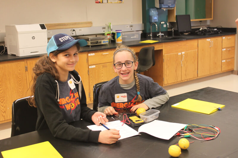 Students participating in an activity.