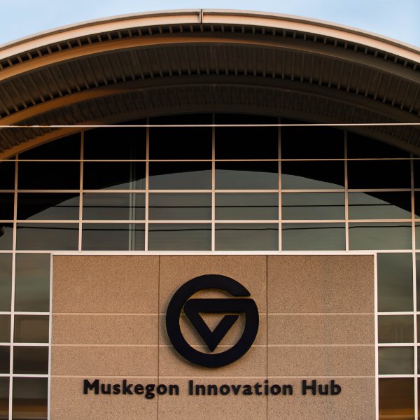Exterior of Grand Valley's Muskegon Innovation Hub