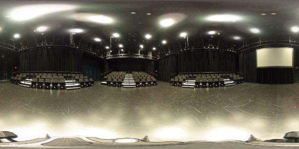 A 360-degree image of the Keller Black Box Theatre
