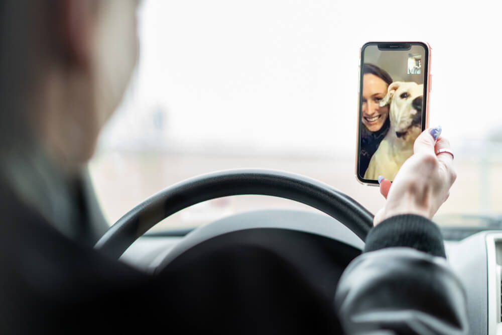 Photo of two students communication through Facetime.