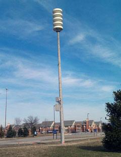 One of the new warning sirens that was installed in early March.