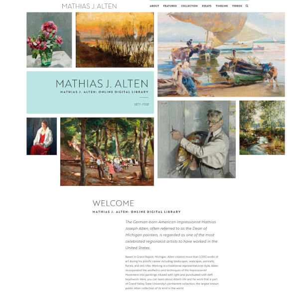 screenshot of Alten digital collection