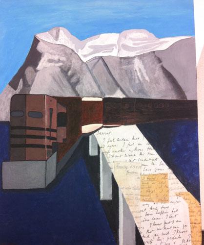 Artwork by Dakota Mergener is included in the exhibition that accompanies the CRP selection, 'The Distance Between Us.' The exhibition, at the Mary Idema Pew Library, will run through March 25.