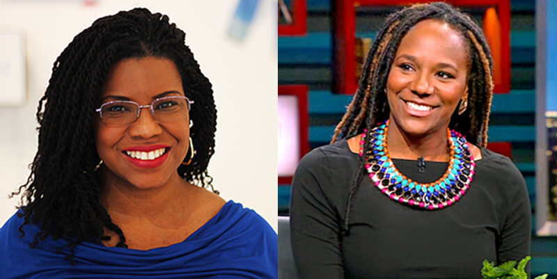 two headshots: April Reign and Bree Newsome