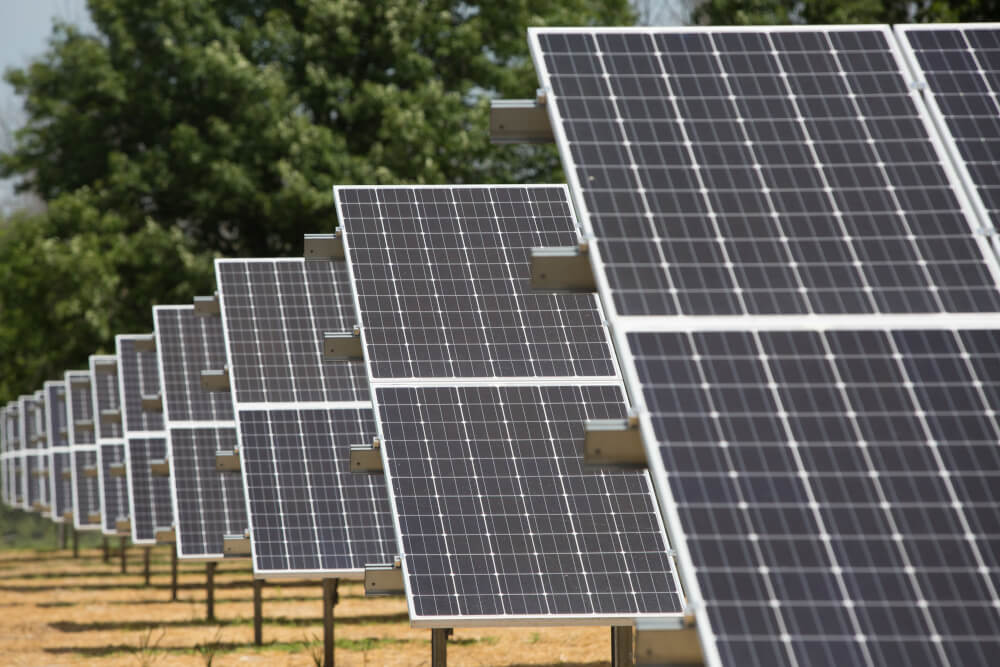 A photo of the GVSU Solar Garden.
