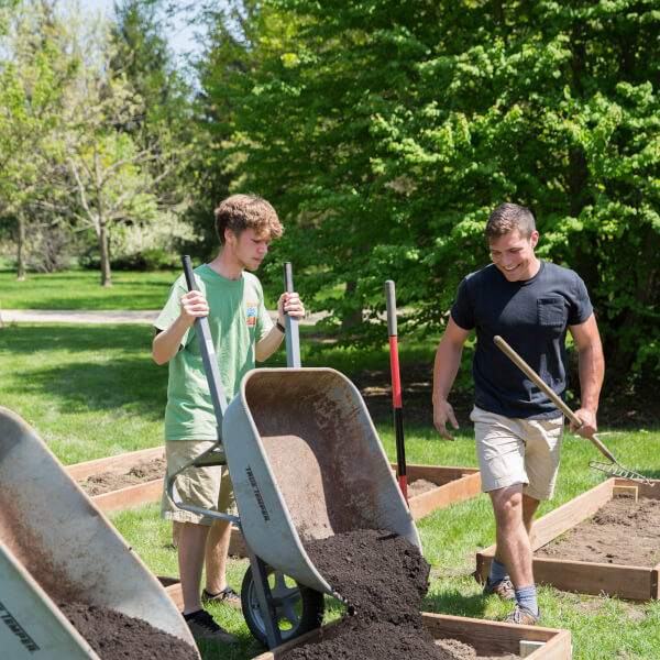A photo of the Sustainable Agriculture Project on the Allendale Campus.