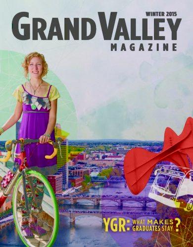 Pictured is the winter issue of Grand Valley Magazine.