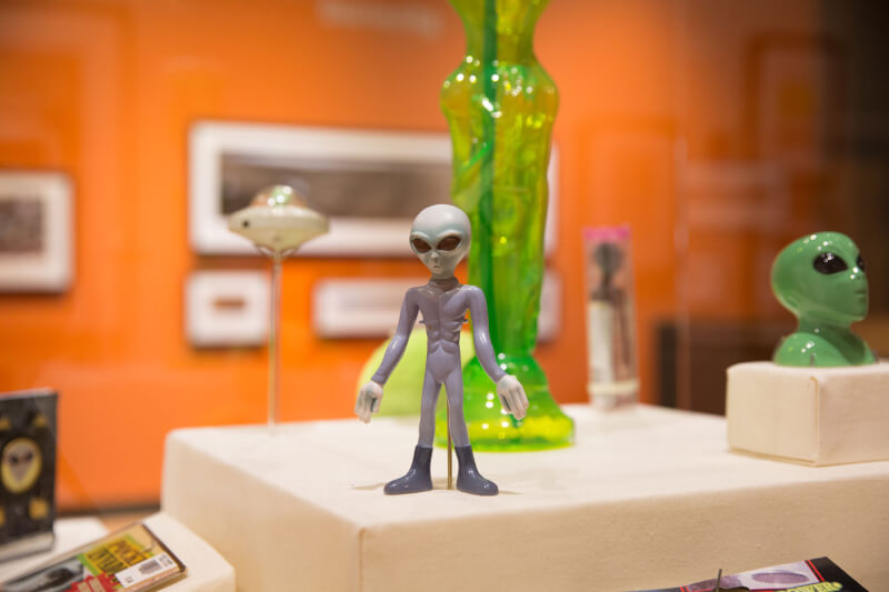 Photo of the martian toy portion of the exhibit.