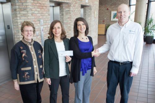 From left: Dean Elaine Collins, Sheryl Vlietstra, Megan Freudigmann, Keith Steensma