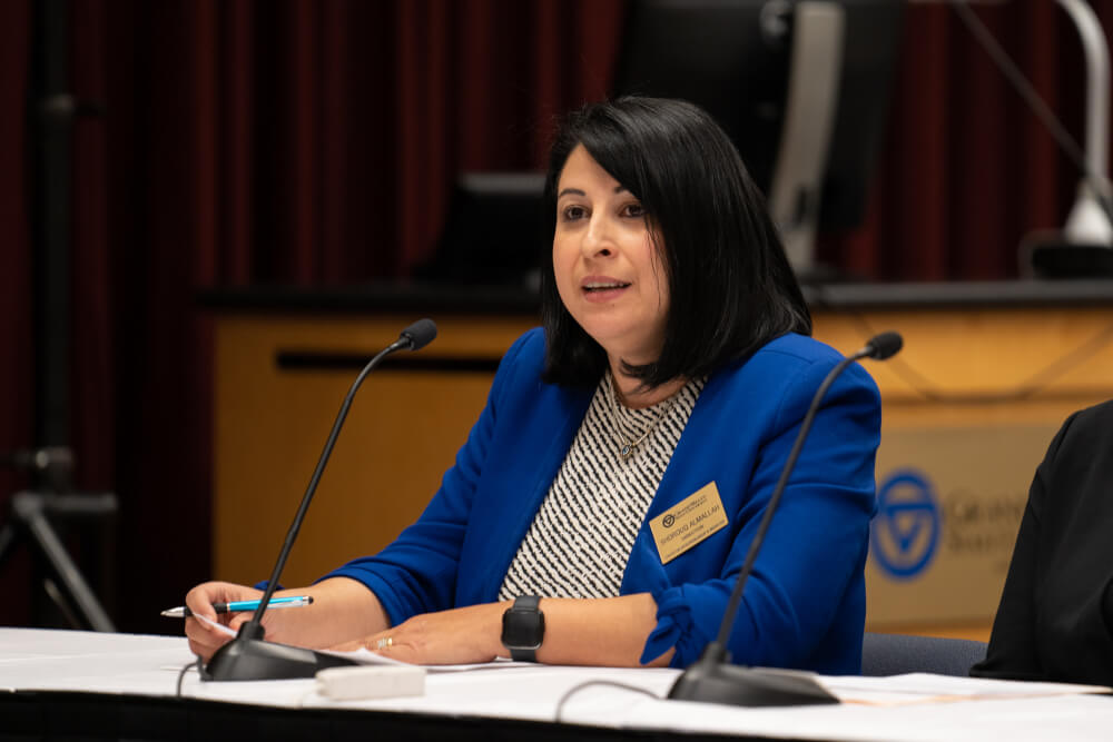 Photo of Shorouq Almallah, director of the Center for Entrepreneurship and Innovation.