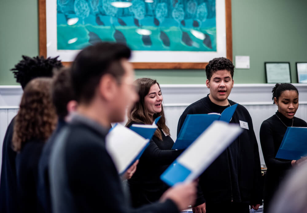 Photo of Euphoria, a student acapella group.