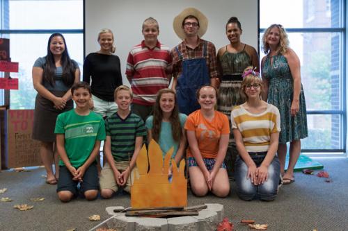 The IChallengeUth team is pictured with Yumiko Jakobcic, back row left, and Melissa Peraino, back row right. 