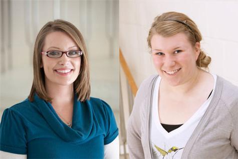 Sabrina Hatfield and Kelly Gorajec were awarded scholarships