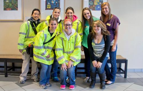 Pictured are student employees who work for Public Safety on the Allendale Campus.