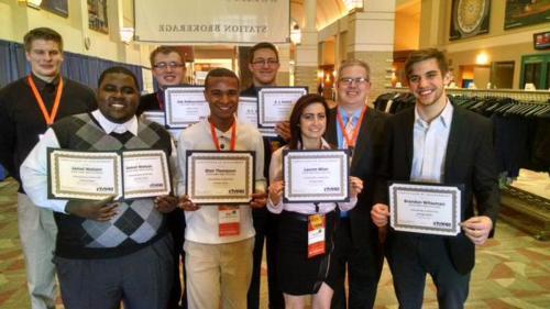 Students from Whale Radio and GVTV were honored during the MAB Great Lakes Broadcasting Conference March 11 in Lansing.