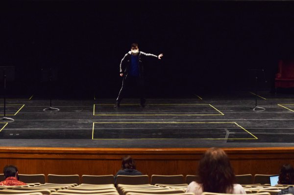 A scene from the rehearsal of "Ernest Maltravers"