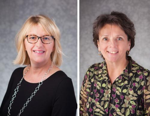 Patty Stow Bolea, left, and Dana Munk will lead a FTLC workshop on mentoring networks March 15 in Zumberge Hall.