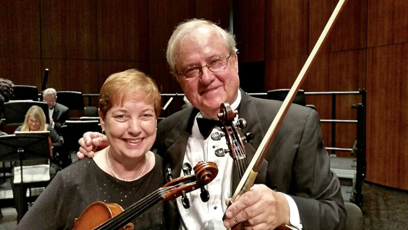 Linda Boozer-Vasilaki pictured with her husband, Yuri.