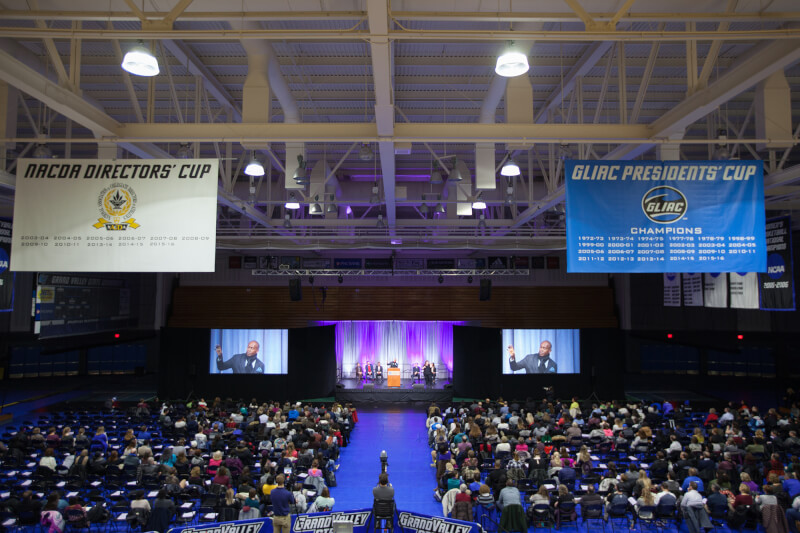 crowd watching stage