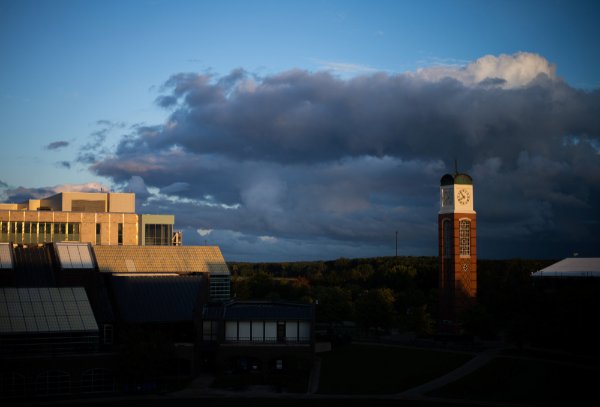 A photo of the Cook Carillon Tower. 