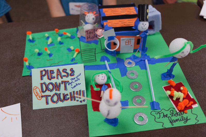 A team of students answered the question how to make a home more energy independent by creating a model of a house completely powered by solar panels.