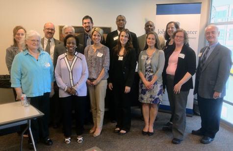 Government and regional higher education officials gathered at Grand Valley's Johnson Center for Philanthropy on May 17.