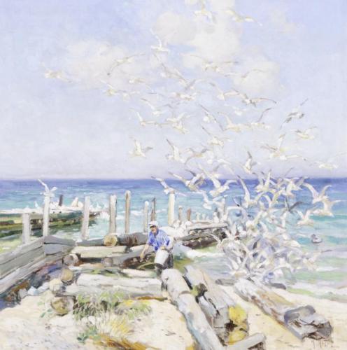 "Gulls of Leland" by Mathias Alten, 1936