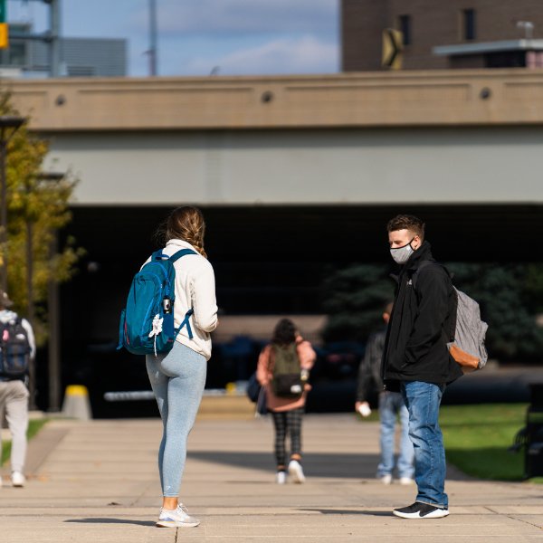 Students on campus.