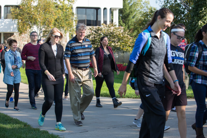 group of people walking