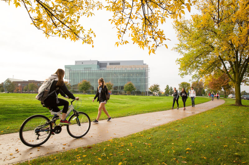 A photo of campus during the fall season. 