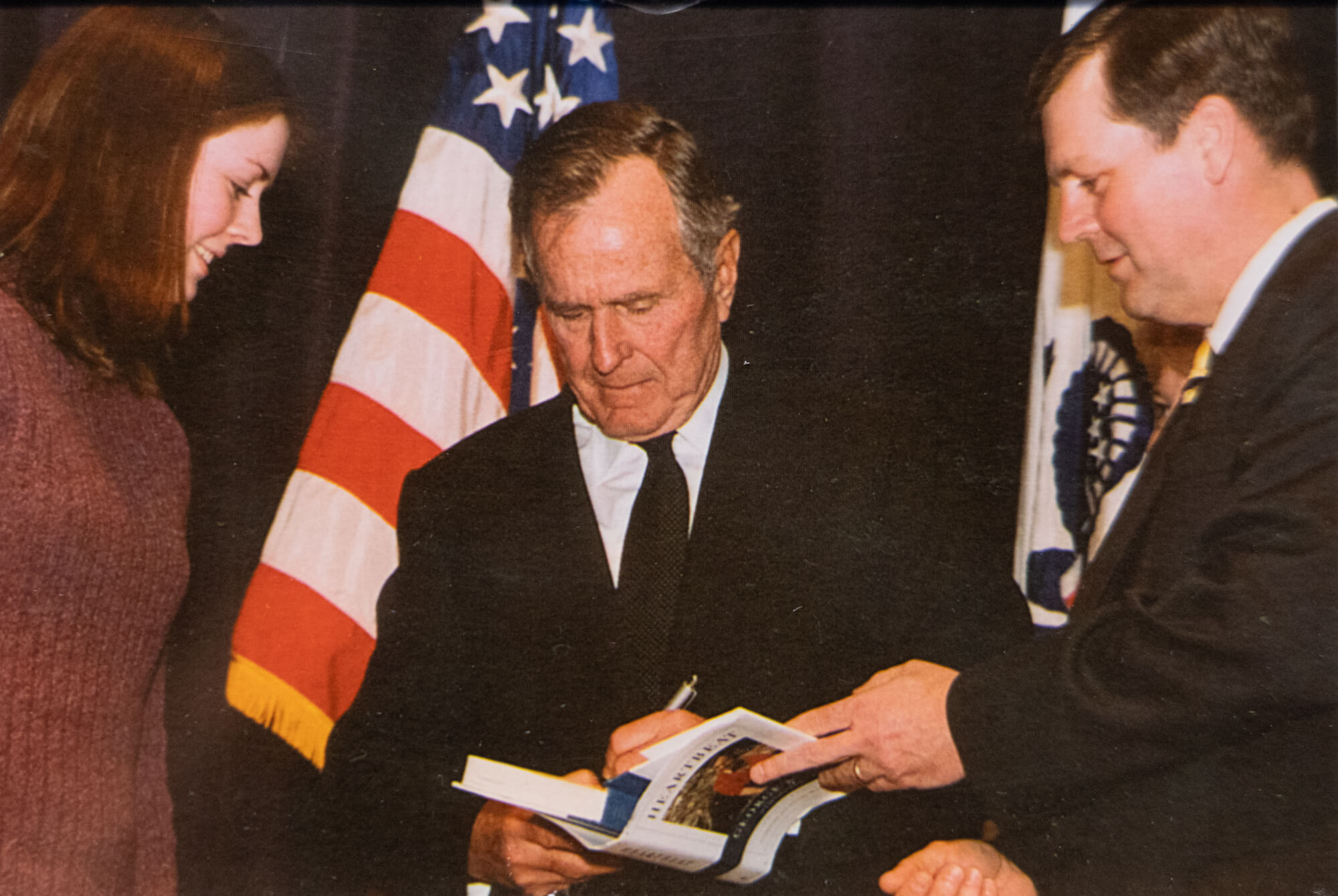 President Thomas J. Haas and President George H. W. Bush.