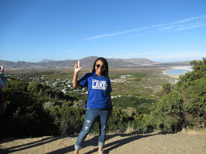 woman on study abroad trip