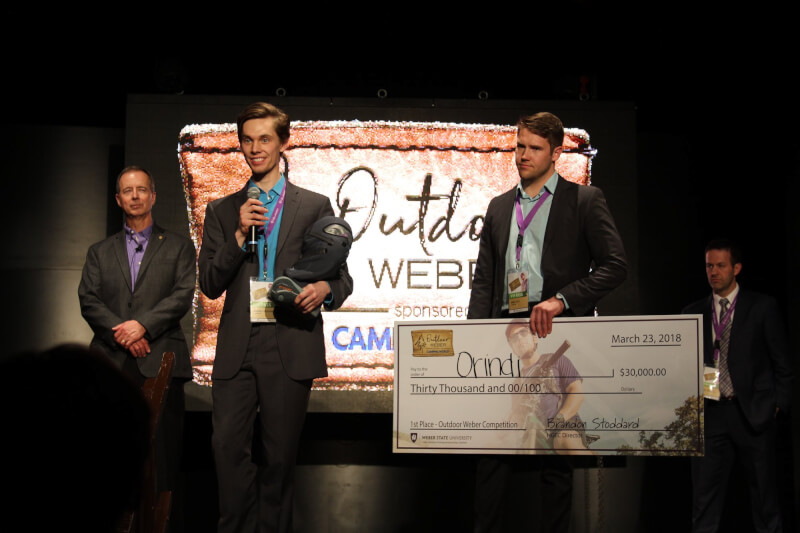 Jordan Vanderham and Jared Seifert won first prize and $30,000 for their product, Orindi Mask.