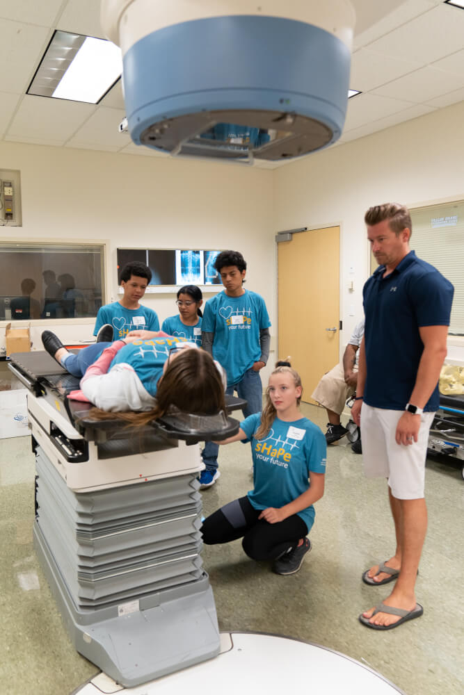 About 80 middle school students explored health careers during a summer camp at Grand Valley State University.
