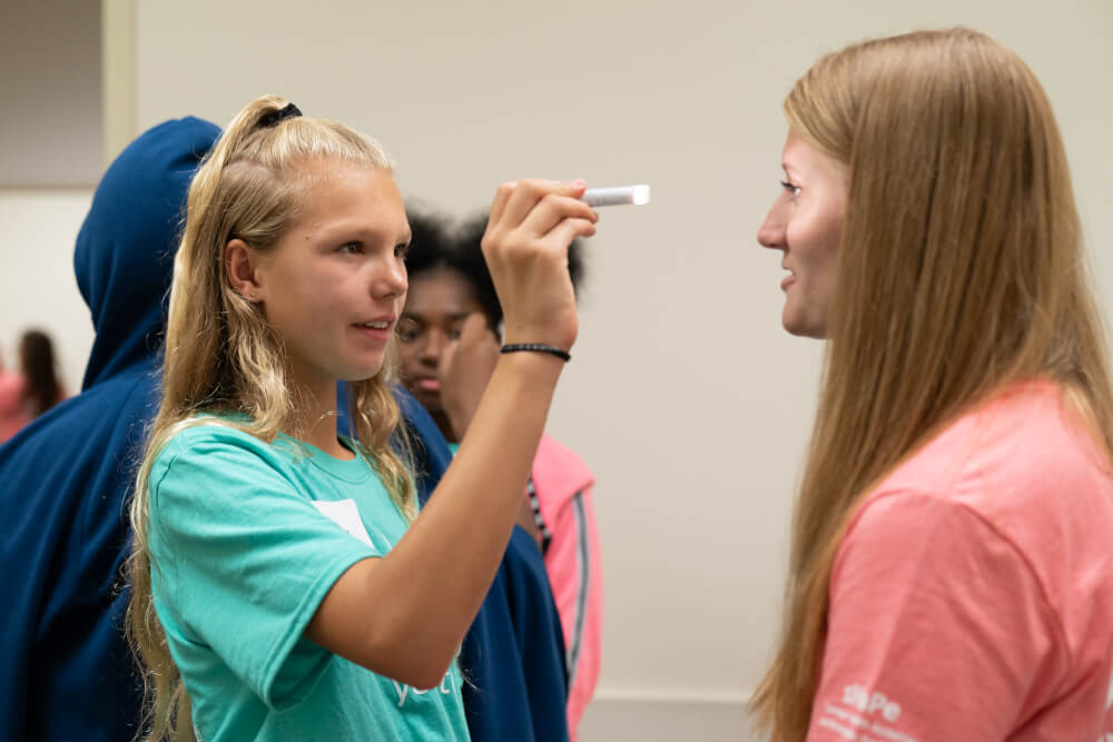 About 80 middle school students explored health careers during a summer camp at Grand Valley State University.