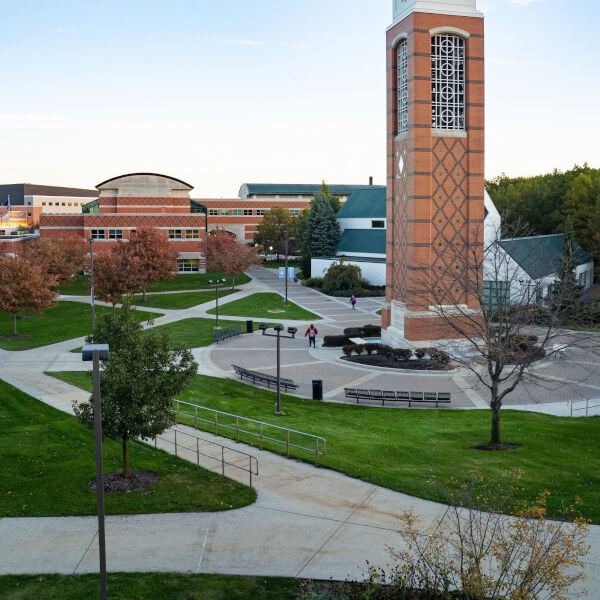 A picture of the carillon tower on the Allendale Campus.