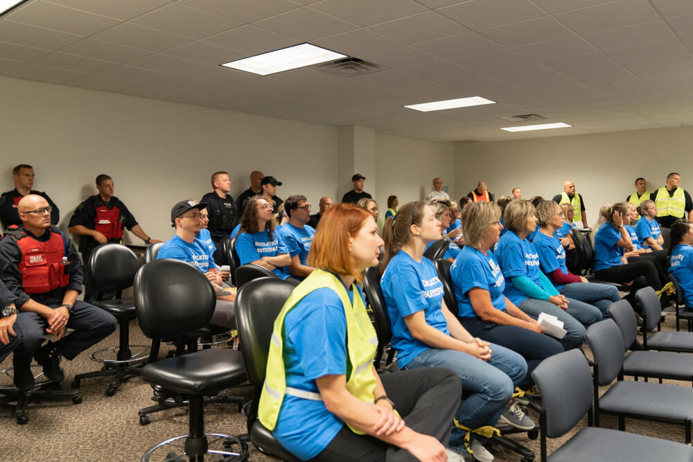Nursing, health sciences and athletic training students, practiced emergency procedures as a part of Healthcare Simulation Week.