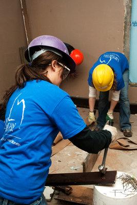 Students participate in Make a Difference Day, one of many community service projects at Grand Valley.