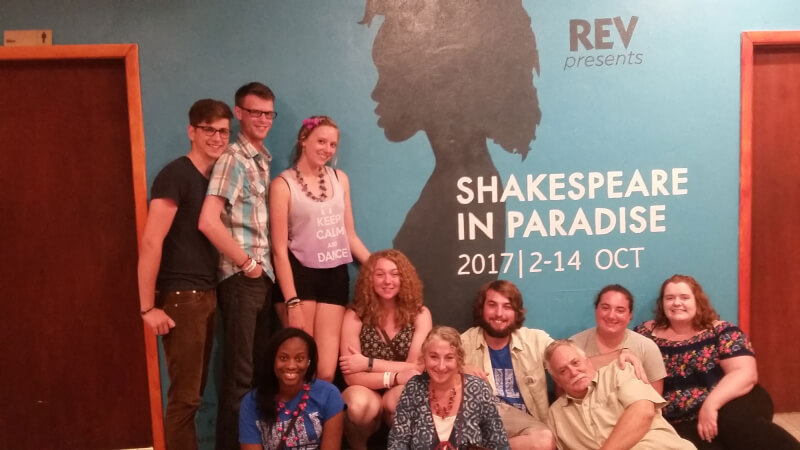 The Bard to Go cast with director Karen Libman at the Shakespeare in Paradise Festival.