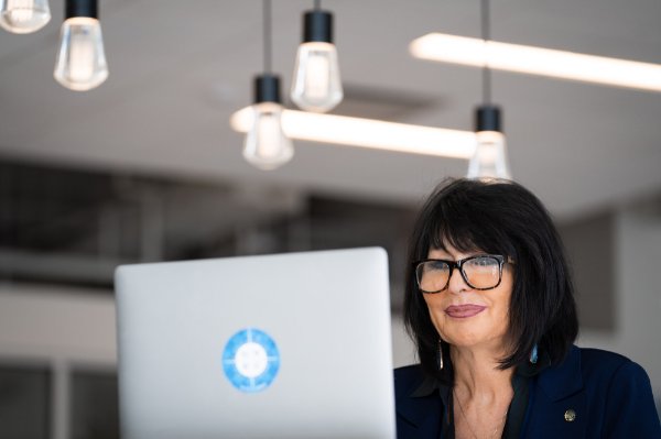 President Philomena V. Mantella announces NextEd Accelerator, which will house programs designed to address issues around equity and opportunity.