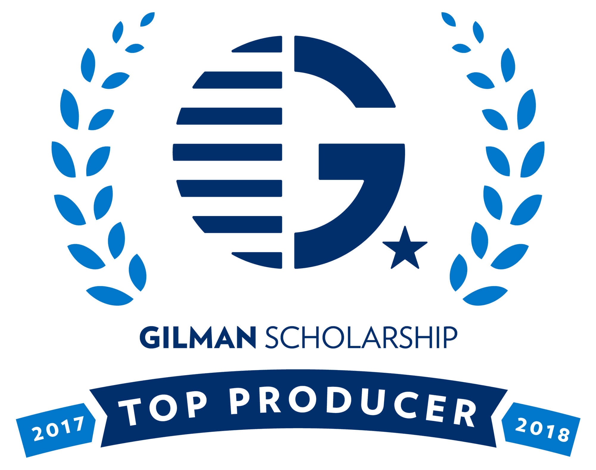 A logo that has the Gilman scholarship logo.